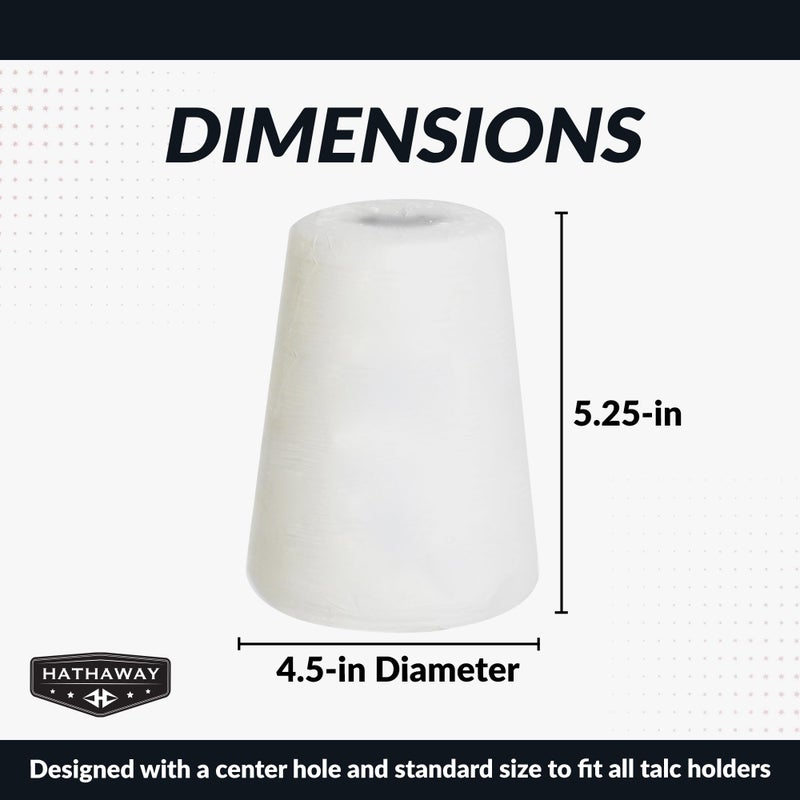 Hathaway Silver Cup Cone Talc Chalk, White - Image 2