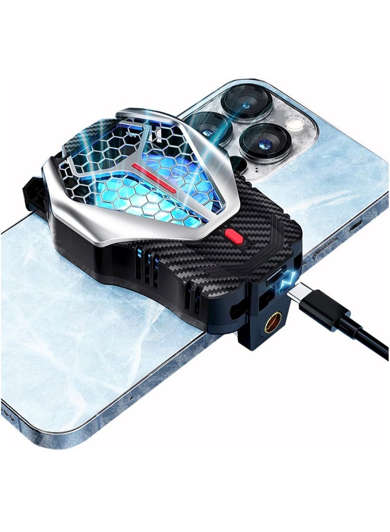 Phone Cooler,Phone Cooling Fan with Semi-Conductor Cooling Chip, Universal Cellphone Radiator for Tiktok Live Streaming, Outdoor Vlog, Mobile Gaming - Image 2