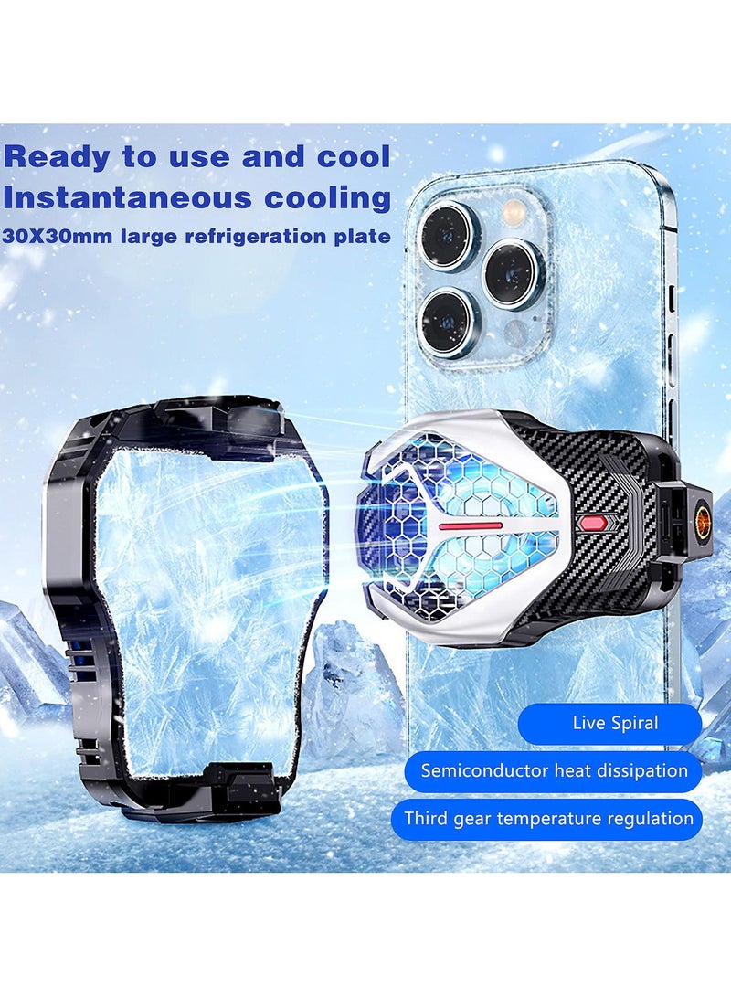 Phone Cooler,Phone Cooling Fan with Semi-Conductor Cooling Chip, Universal Cellphone Radiator for Tiktok Live Streaming, Outdoor Vlog, Mobile Gaming - Image 1
