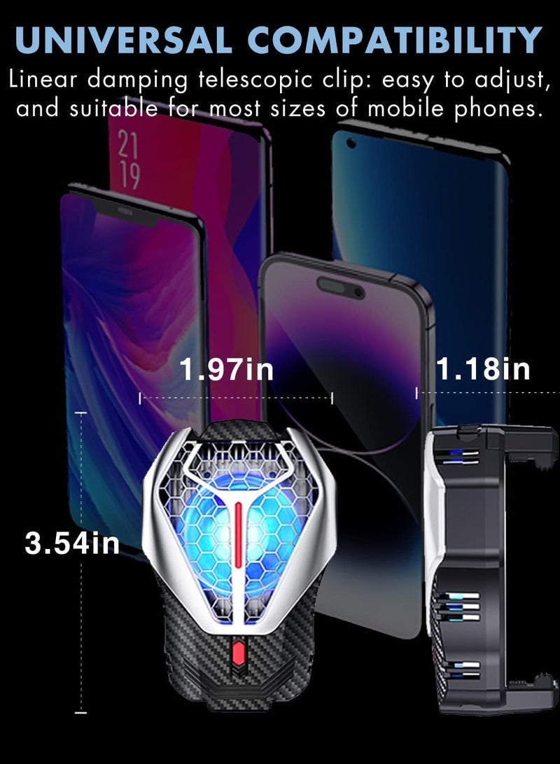 Phone Cooler,Phone Cooling Fan with Semi-Conductor Cooling Chip, Universal Cellphone Radiator for Tiktok Live Streaming, Outdoor Vlog, Mobile Gaming - Image 3