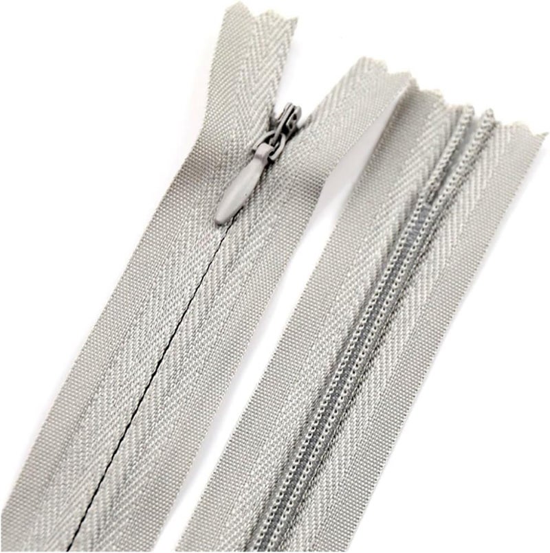 10Pcs/Pack 28cm - 60cm 3# Invisible Zipper Nylon Coil Zipper for DIY Handcraft Cloth Sewing Accessories(Rose Red,35cm) - Image 4
