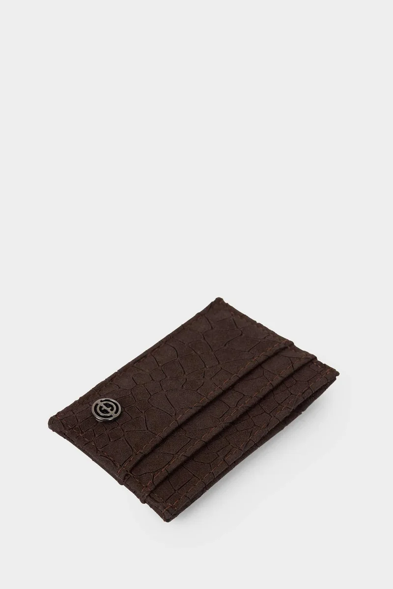 ديفاكتو Man Suede Business Card Wallet