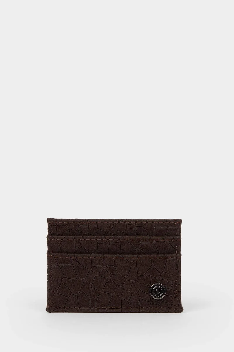 ديفاكتو Man Suede Business Card Wallet