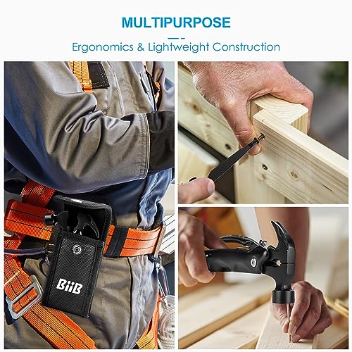 BIIB Gifts for Dad, 12 in 1 Hammer Multitool Camping Essentials, Gifts for Men, Stocking Stuffers for Men, Mens Gifts for Dad Him Husband, Dad Gifts for Mens Who Have Everything, Camping Survival Gear - Image 3