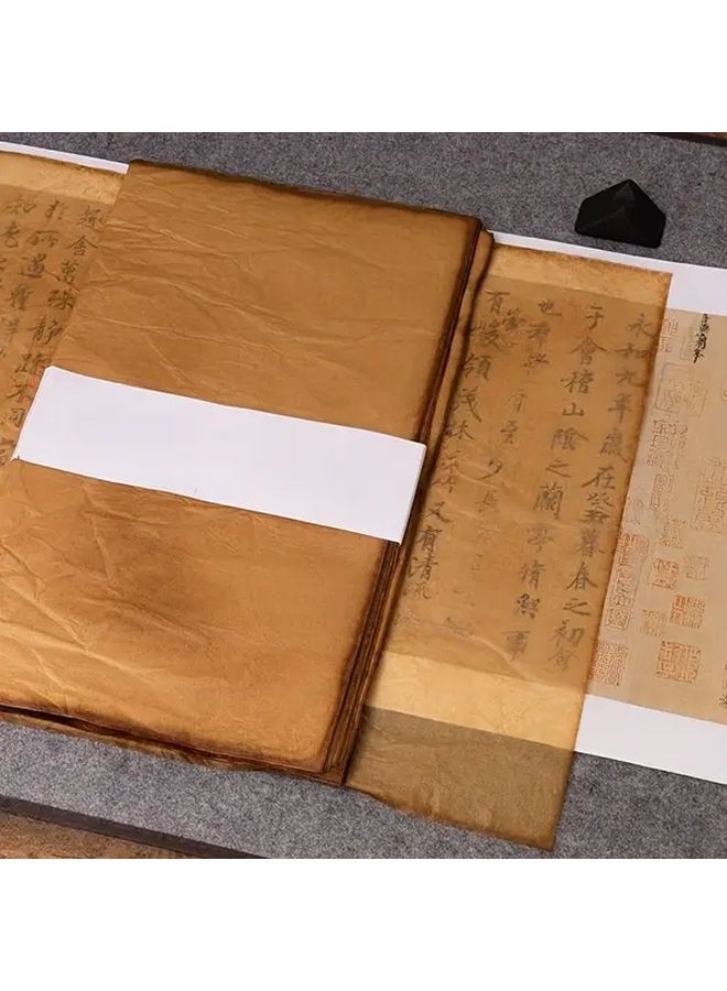 Retro Handmade Rice Paper 30 Sheets Aged Translucent for Art Calligraphy - Image 3