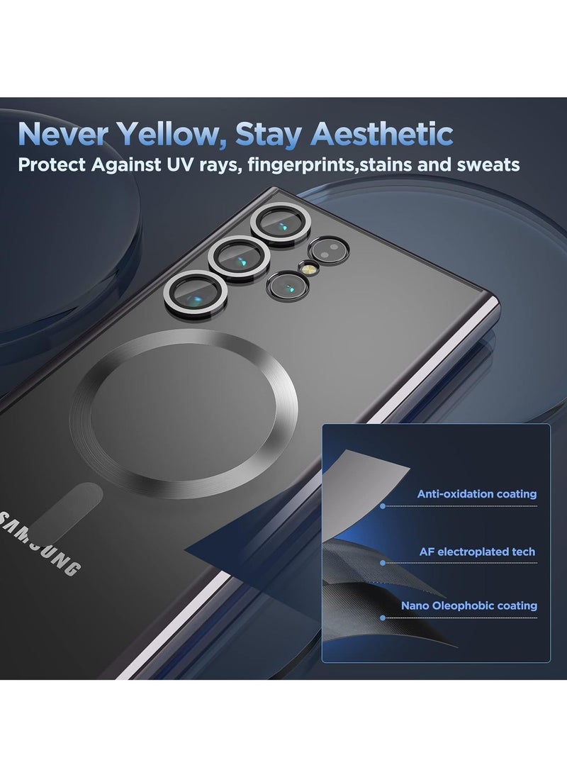 UNBLACK UNBLACK Compatible with Samsung Galaxy S24 Ultra Magnetic MagSafe Case With Camera Lens (Black)  - Image 3