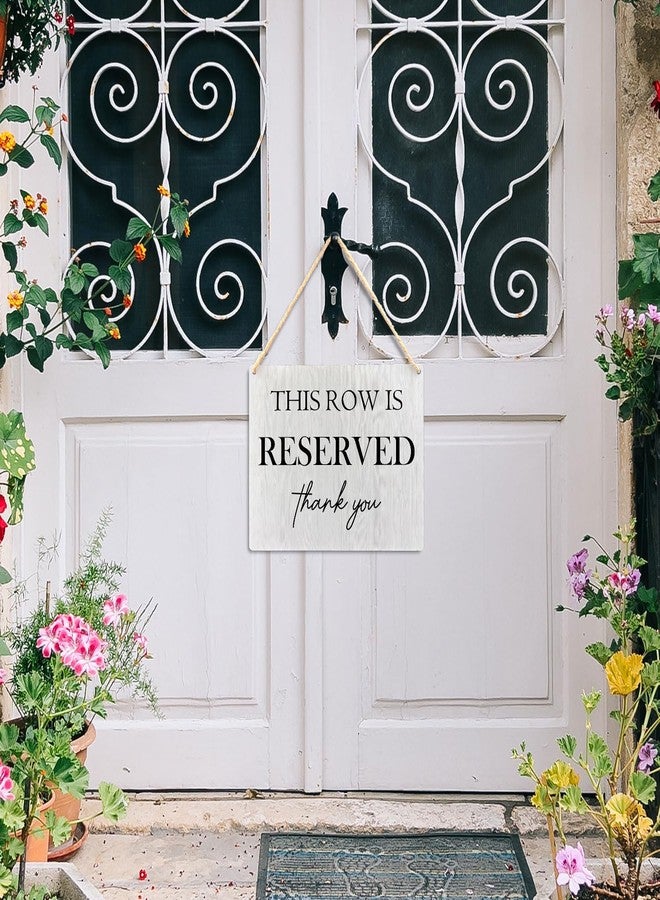 Ryeolo Reserved Row Signs for Wedding, This Row is Reserved Wood Hanging Signs, Reserved Seating Signs, Wedding Reserved Signs for Chairs, 10.2x7.8 Inches Wall Pediments - Image 5