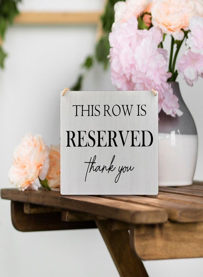 Ryeolo Reserved Row Signs for Wedding, This Row is Reserved Wood Hanging Signs, Reserved Seating Signs, Wedding Reserved Signs for Chairs, 10.2x7.8 Inches Wall Pediments - Image 4