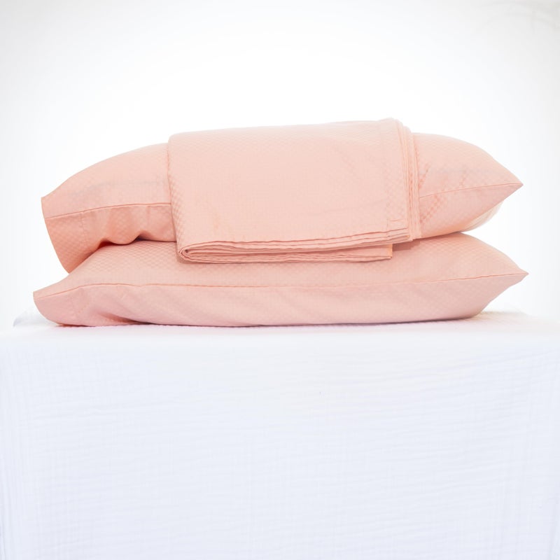 Oyvu Luxury Duvet Cover | 400 TC | Cotton Tencel™ Blend| Bisque Color| Premium 5mm Checks Design for Bedroom | Lightweight Duvet Cover for Duvet | Size- 92” x 102” inch - Image 5