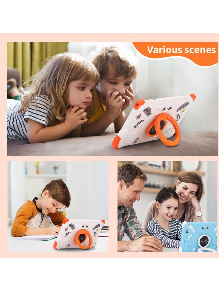 AROAQ T15 Children Tablet, 5G Full Network 7 Inch Smart Learning Kids Tablet, 400mah Battery 4GB RAM 128GB ROM Kids Educational Pad With Quad Core Processor, (1pc, Orange) - Image 5
