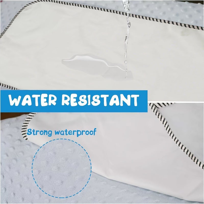 3Pcs Gray Dots Reusable Changing Pad Liners Large 14.17 X 26.77 Inch Protection Cover for Car Seat Bassinet Portable Diaper Changing Pad - Image 5
