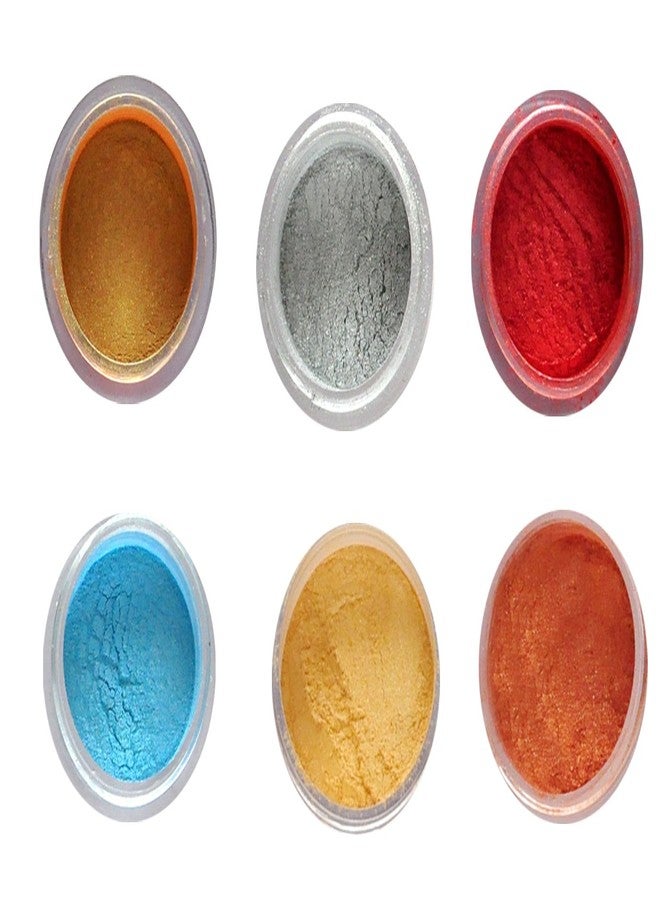 Vozwa Multi Color Eyeshadow Shimmer Powder (Copper, Golden, Maroon, Blue, Silver, Gold Gradient)(0024) - Image 1
