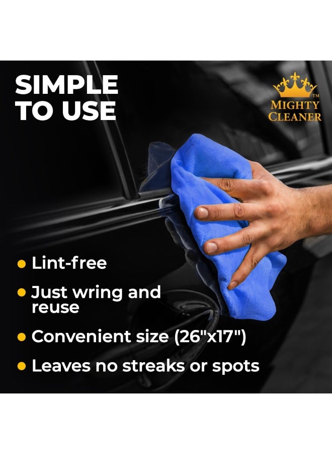 Generic Mighty Cleaner Absorber Shammy Cloth Chamois Towel - Car Towel - Synthetic Chamois Leather Towel For Home - Car Cleaning Cloth - Pva Towel - Car Drying Towel - Best Shammy Cloth - Car Wash Cloth  - Image 5