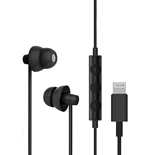 MAXROCK Lightning Wired Sleep Earphones for iphone141312111098Xmax7 - Image 1