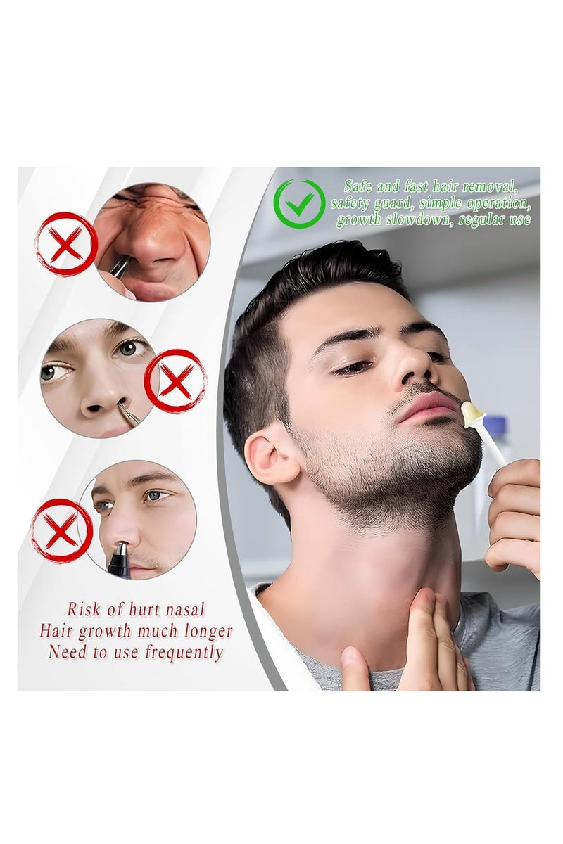 ليدي مجموعة شمع الأنف ، شمع إزالة شعر الأنف - مجموعة تقطيع شعر الأنف ، مكونات شمع شعر الأنف الطبيعية ، 10 استخدامات ، مناسبة لكل من الرجال والنساء ، مناسبة للمنزل والحمام والسفر ، سهلة الحمل. - Image 4