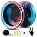 FETESNICE Y26 Professional Butterfly YoYo Dual Mode ResponsiveUnresponsive Finger Spin Yoyo for Kids Adults Competition Players Pro YoYo with 10 Strings Case GlovesBlack Blue Red - Image 2