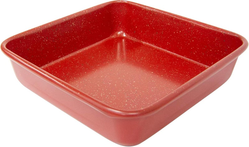 casaWare casaWare 7Inch Toaster Oven Ultimate Series Commercial Weight Ceramic NonStick Coating Square Pan Red Granite  - Image 2