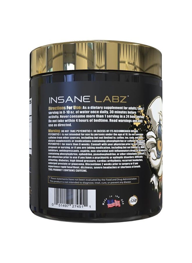 Insane labz Psychotic Gold, High Stimulant Pre Workout Powder, Extreme Lasting Energy Focus, Pumps and Endurance with Beta Alanine, DMAE Bitartrate, NO Booster (35 Servings, Watermelon)  - Image 2