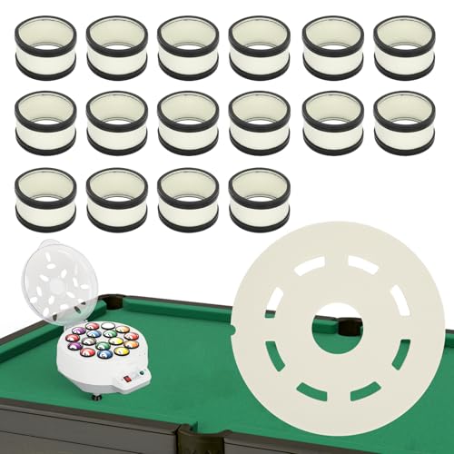 NURATIT Upgraded Billiard Ball Cleaner Kit - 2-in-1 Wool Felt Pads &16 Wool Rings for Table Ball Machine, Compatible Billiard Ball Cleaner, Durable, Scratch-Free, Ultra-Quiet - Image 1