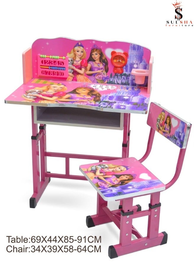 Baby desk Study table For Kids Pink Color