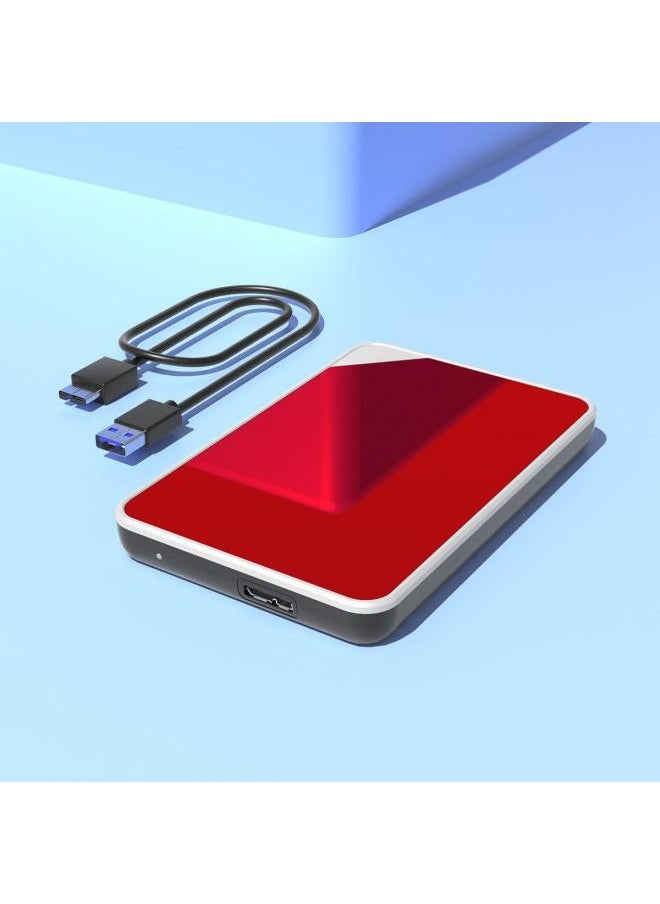 Generic Non-removable USB3.0 Mobile Hard Disk Box 2.5-inch Laptop SSD Solid State Box-Color:Red Mirror  - Image 1