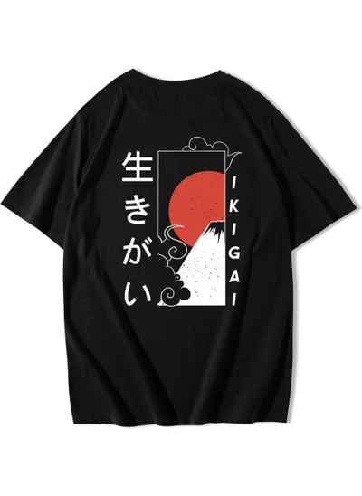 بي ار زد كولكشن Oversize Japanese Ikigai T-Shirt