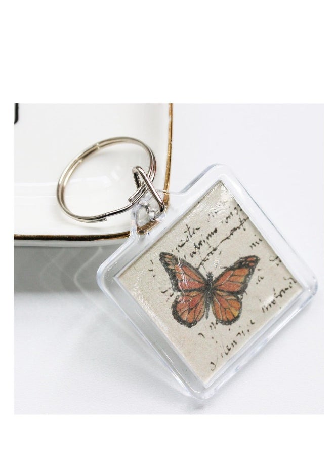 Generic 20Pcs Acrylic picture Keychain Blanks Photo Keychain Clear in Photo Keychain Acrylic Picture Frame Keyrings  - Image 3