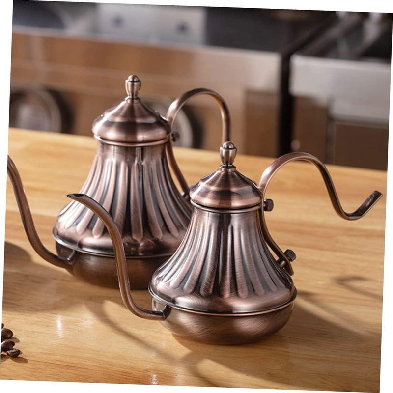 Long Spout Coffee Pot Tea Kettle Strainer Hand Brewed Pot Stainless Steel Tea Kettle for Home Office - Image 2