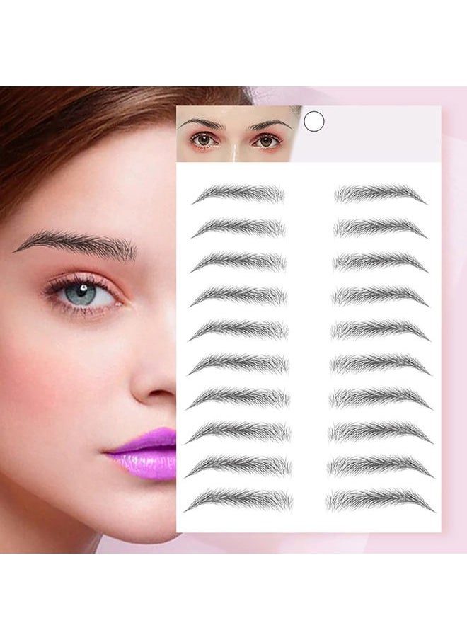 Cacay Pure - 80 Pair Eyebrow Tattoo, Biomimetic Eyebrows Tattoo Eyebrows Waterproof, Temporary Eyebrow Tattoos for Women, Waterproof Natural False Eyebrows Makeup Sticker for Eyebrow Grooming Shaping (A4) - Image 1