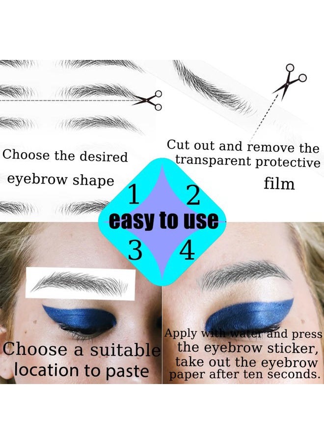 Cacay Pure - 80 Pair Eyebrow Tattoo, Biomimetic Eyebrows Tattoo Eyebrows Waterproof, Temporary Eyebrow Tattoos for Women, Waterproof Natural False Eyebrows Makeup Sticker for Eyebrow Grooming Shaping (A4) - Image 1