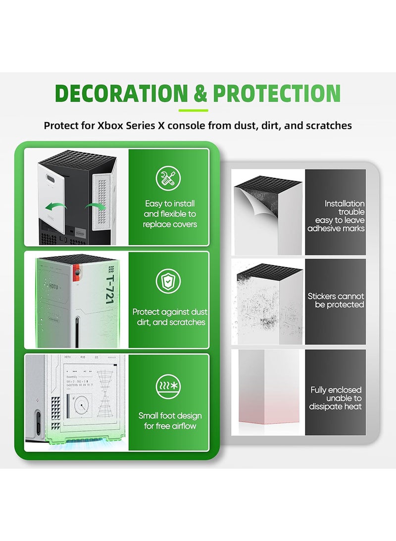 general Magnetic Smart Wraps for Xbox Series X Console, Full Protection Protective Cover Case for Xbox Series X Accessories with Premium PU Leather and Soft Inner Lining - Image 4