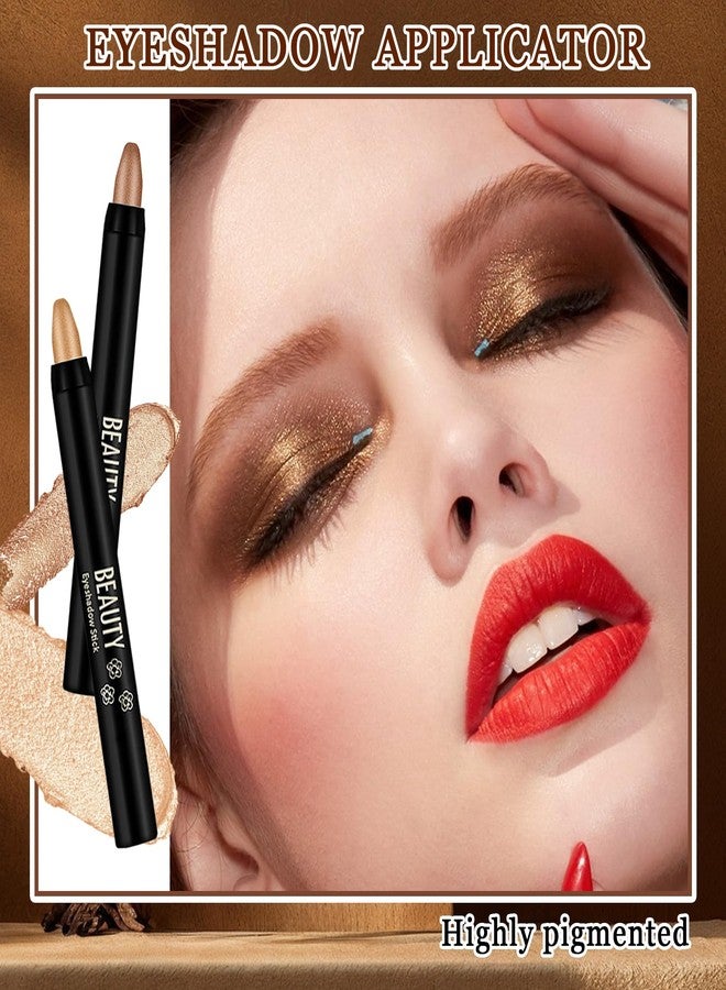 XMXueMei 16Pcs Eye Shadow Sticks Makeup Kit,Metallic Matte Shimmer Eyeshadow Pencil,High Pigmented Eye Brightener Stick,Waterproof Multichrome Cream Eyeshadow Sticks Makeup Set - Image 2