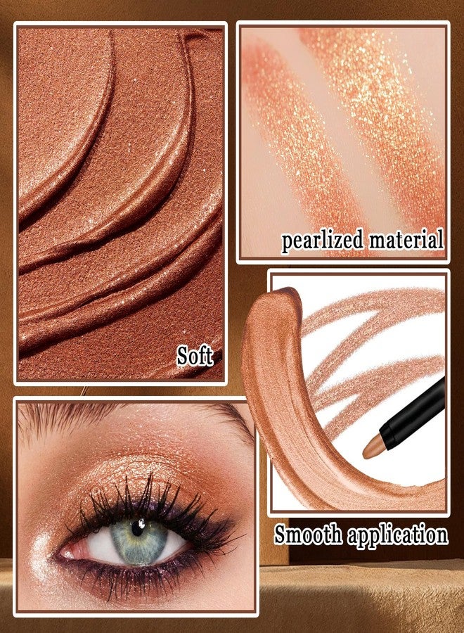 XMXueMei 16Pcs Eye Shadow Sticks Makeup Kit,Metallic Matte Shimmer Eyeshadow Pencil,High Pigmented Eye Brightener Stick,Waterproof Multichrome Cream Eyeshadow Sticks Makeup Set - Image 4