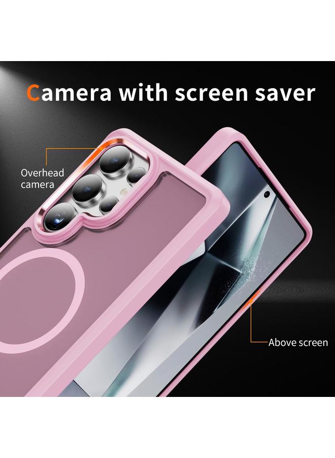 اس-توب جراب لهاتف Samsung Galaxy S25 Ultra 5G مع حماية عدسة الأجهزة MagSafe المغناطيسية PC الهجينة TPU - Image 4