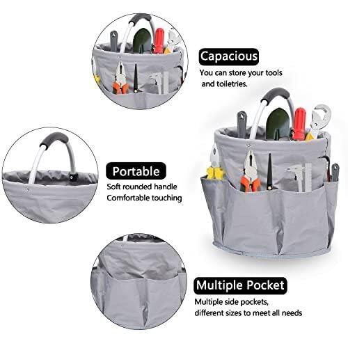 Azelf Bucket Tool Organizer Bag 5 Gallon Power Mechanic Small Tool Bag Garden Tote Organizer multicolor - Image 2