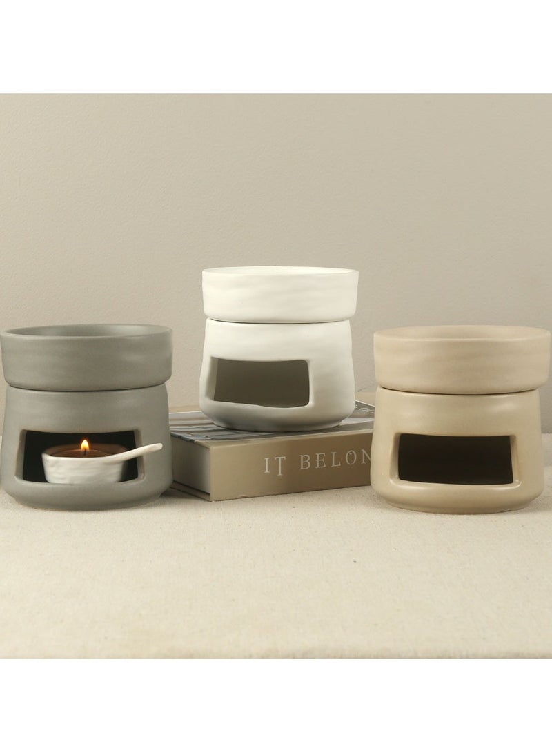 Essential Oil Candle Warmers,  Ceramic Tealight Candle Holder Oil Burner,Aroma Oil Burner, Oil Burner Aromatherapy Oil Warmer Home Bedroom Decoration  - Image 1