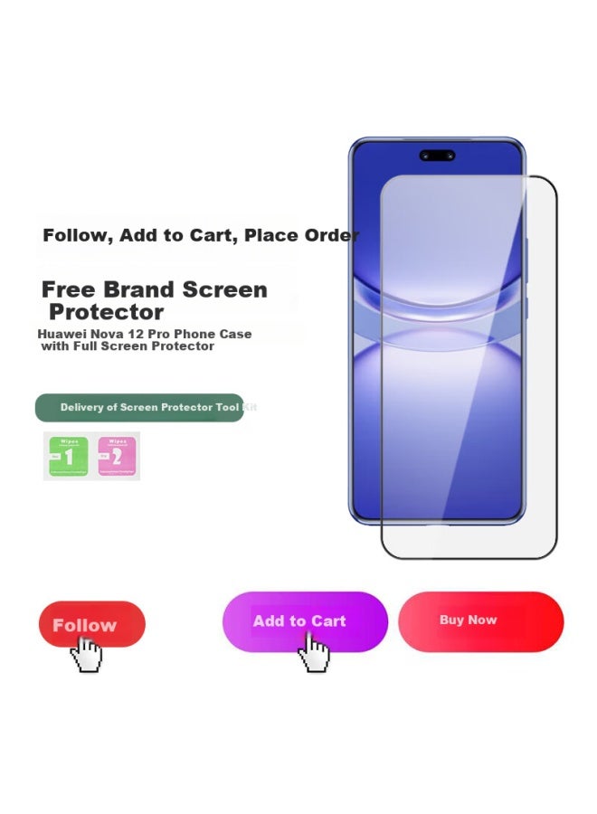 Shangsu, Suitable For Huawei Nova 12 Pro Phone Case, Nova 12 Pro Protective Cover, Premium Liquid Silicone Soft Shell, Full Lens Protection, Shockproof, For Women And Men, Simple Outer Shell, Antique White - Image 2