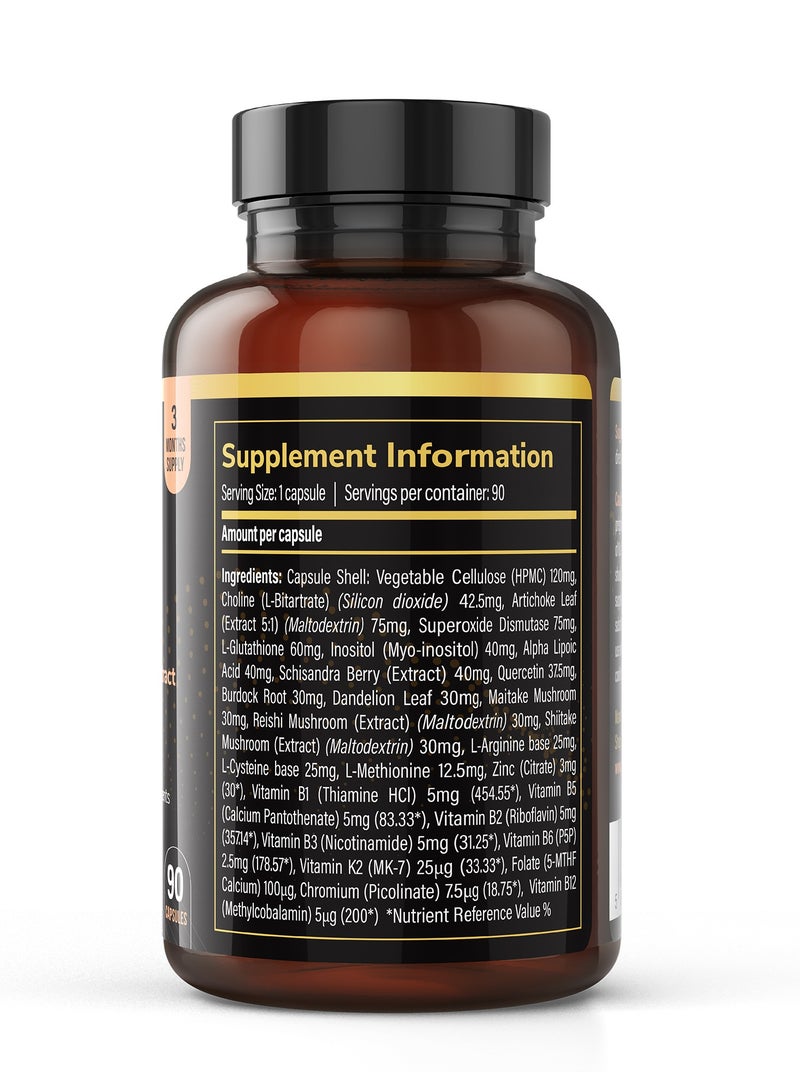 Vitapros Liver Health Formula – Advanced Liver Support with Choline, Amino Acids, Antioxidants, Botanicals & Medicinal Mushrooms – Daily Liver Function & Detox Support - Image 2