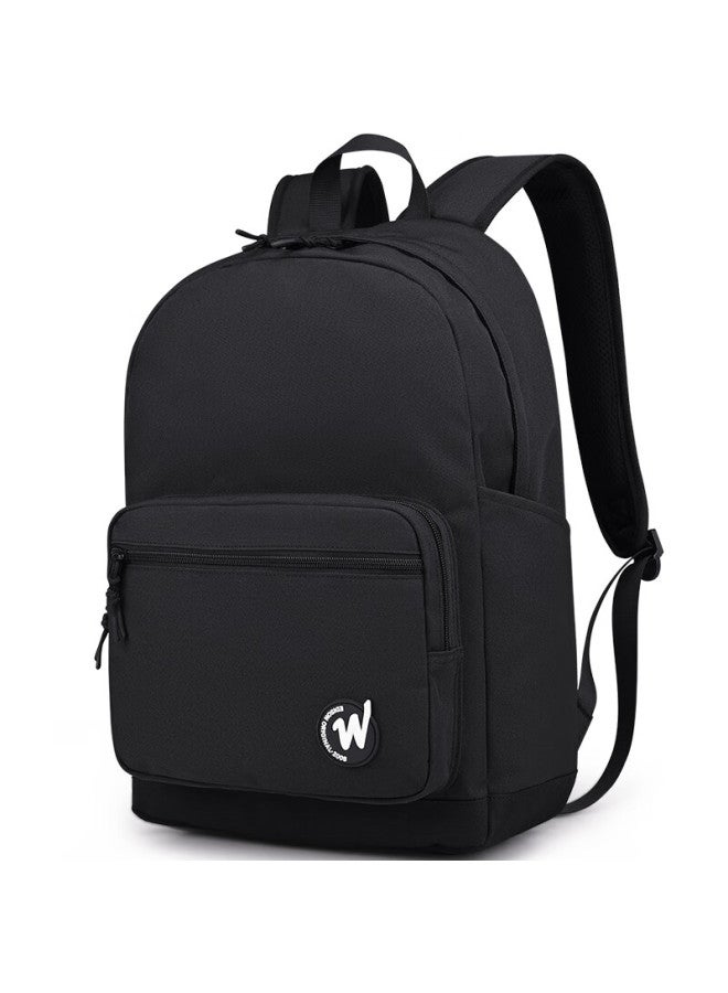 Edison Edison High School Student Backpack Lightweight Water-resistant Double Shoulder Bag Casual Sports Travel Backpack W01-1 Black - Image 4