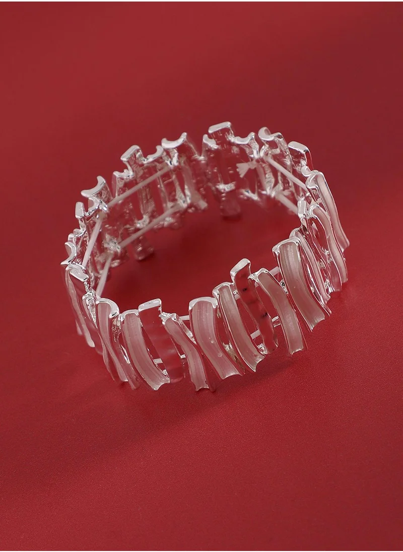 SOHI Metallic Chunky Bracelet