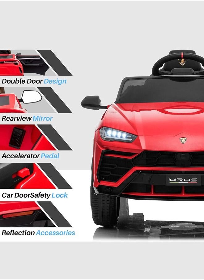 BAYBEE Licensed Lamborghini Urus Rechargeable Battery Operated Car For Kids Ride On Baby Car With Remote Music Light Kids Car Electric Car Battery Operated Ride On Car For Kids 2 To 6 Years Boys Girls Red  - Image 2