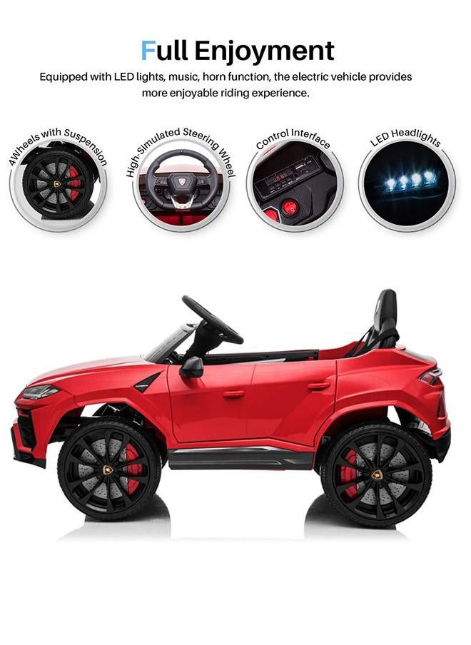 BAYBEE Licensed Lamborghini Urus Rechargeable Battery Operated Car For Kids Ride On Baby Car With Remote Music Light Kids Car Electric Car Battery Operated Ride On Car For Kids 2 To 6 Years Boys Girls Red  - Image 4