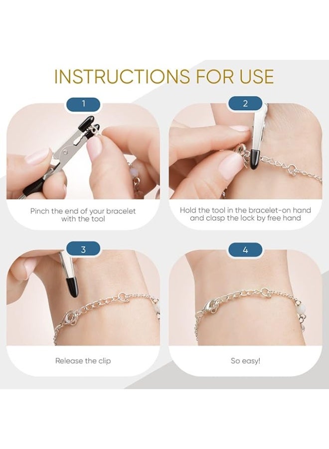 Bracelet Helper Tool - Fastener Helper Tool for Bracelet, Necklace, Jewelry, Watch - Clip, Clasp Helper - Easy to Put on Yourself, Portable, Made of Metal  - Image 5