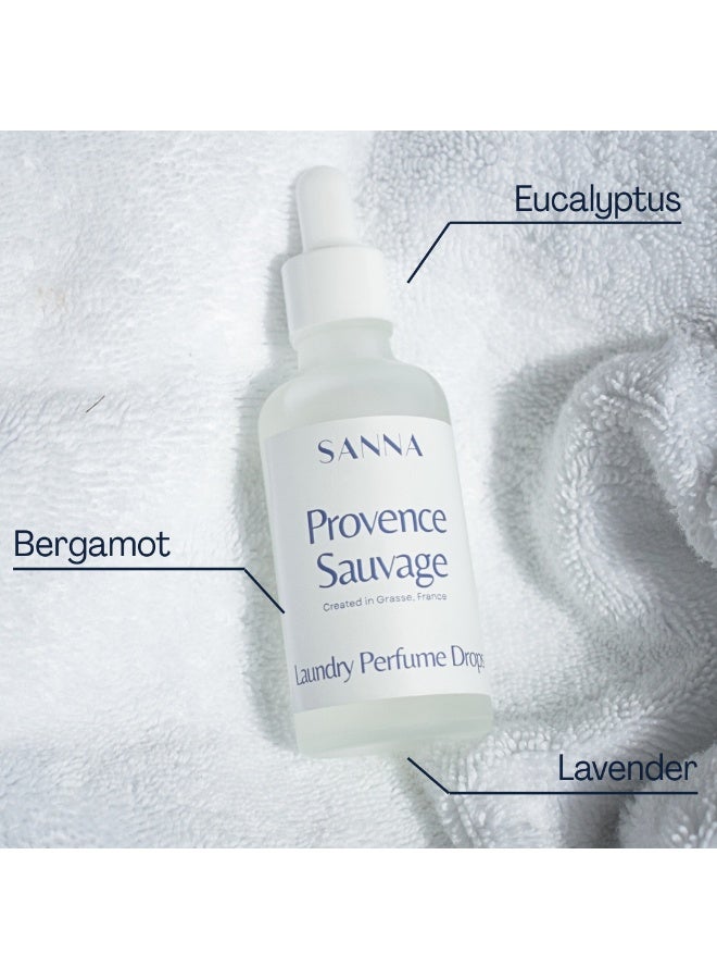 SANNA Laundry Perfume In Wash Scent Booster Provence Sauvage SANNA - Fabric softener alternative -  Natural and eco-friendly - French fine fragrance - Long-Lasting Scent and Fabric Safe - 25 loads, non-toxic, clean and natural formula - 50 ml - Image 5