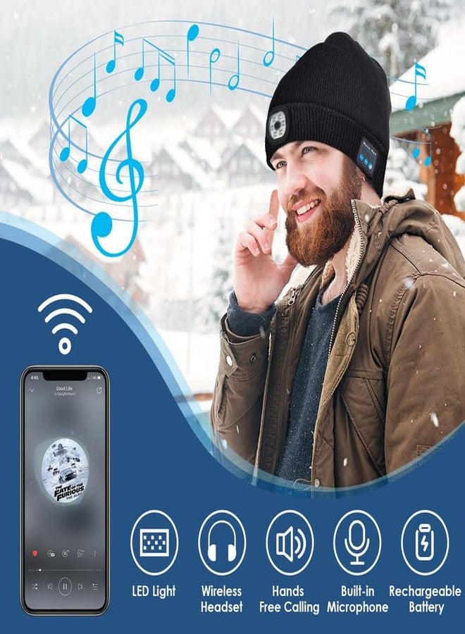 Lenski Gifts for Men, Bluetooth Beanie Hat Mens Gifts, Birthday Gifts for Men Him, Camping Hiking Accessories Cool Gadgets Black - Image 2
