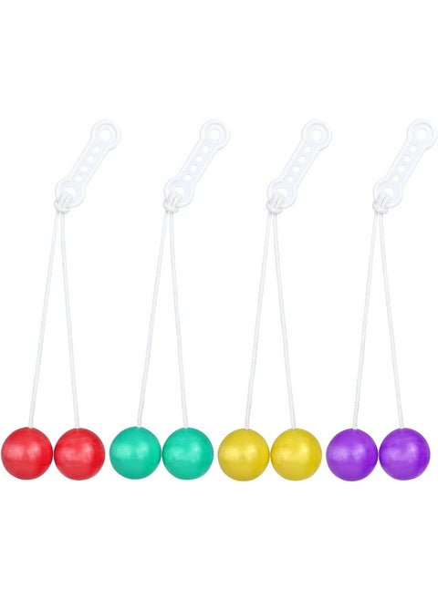 4Pcs Lato Lato Click Clacker Ball, Pro-Clackers Ball, Hand Wrist Exercise Ball, Colorful Clackers Knockers Balls- Assorted Clacker Balls on a String, Swinging Ball Toys | Random Color |