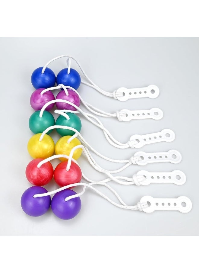 ECVV - 4Pcs Lato Lato Click Clacker Ball, Pro-Clackers Ball, Hand Wrist Exercise Ball, Colorful Clackers Knockers Balls- Assorted Clacker Balls on a String, Swinging Ball Toys | Random Color | - Image 1