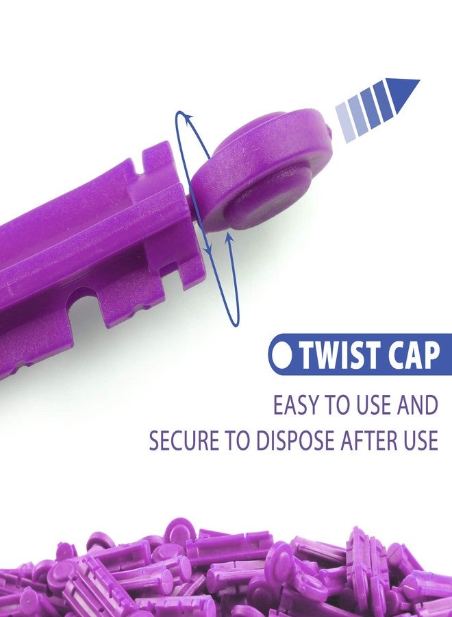 لوتفانسي إبر وخز لوت فانسي لفحص الدم، مقاس 30، 100 إبرة وخز ذات رأس ملتوي لاختبار نسبة الجلوكوز في الدم لمرضى السكري، معقمة، للاستخدام مرة واحدة، مستلزمات مرضى السكري، اختبار نسبة السكر في الدم - Image 3