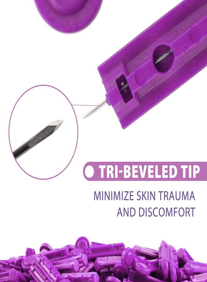 لوتفانسي إبر وخز لوت فانسي لفحص الدم، مقاس 30، 100 إبرة وخز ذات رأس ملتوي لاختبار نسبة الجلوكوز في الدم لمرضى السكري، معقمة، للاستخدام مرة واحدة، مستلزمات مرضى السكري، اختبار نسبة السكر في الدم - Image 2