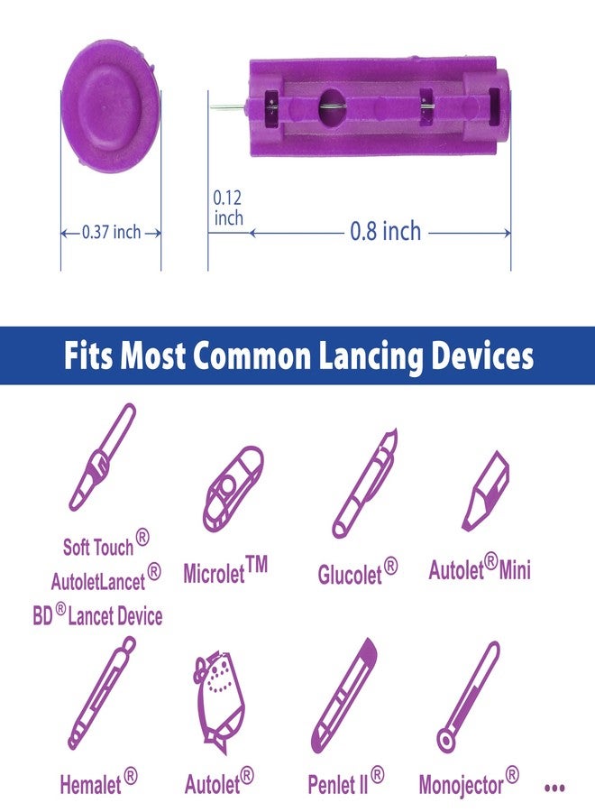 لوتفانسي إبر وخز لوت فانسي لفحص الدم، مقاس 30، 100 إبرة وخز ذات رأس ملتوي لاختبار نسبة الجلوكوز في الدم لمرضى السكري، معقمة، للاستخدام مرة واحدة، مستلزمات مرضى السكري، اختبار نسبة السكر في الدم - Image 5